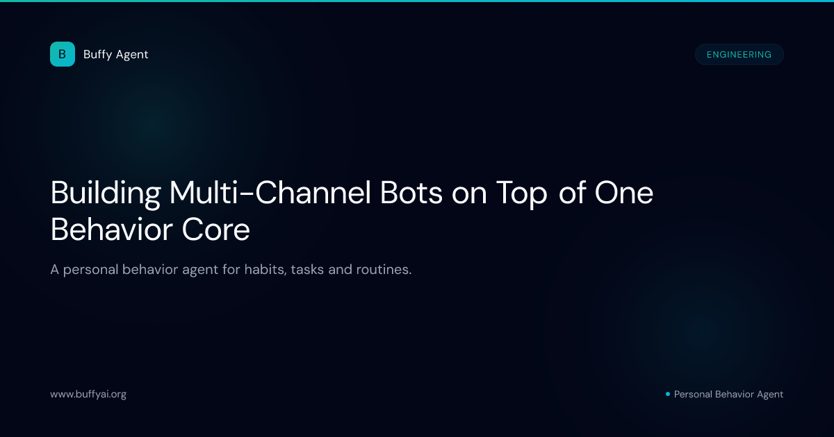 Building Multi-Channel Bots on Top of One Behavior Core