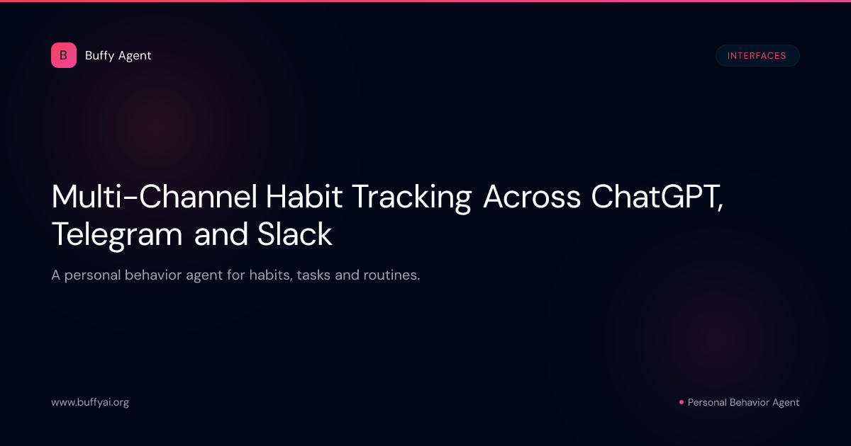 Multi-Channel Habit Tracking Across ChatGPT, Telegram and Slack