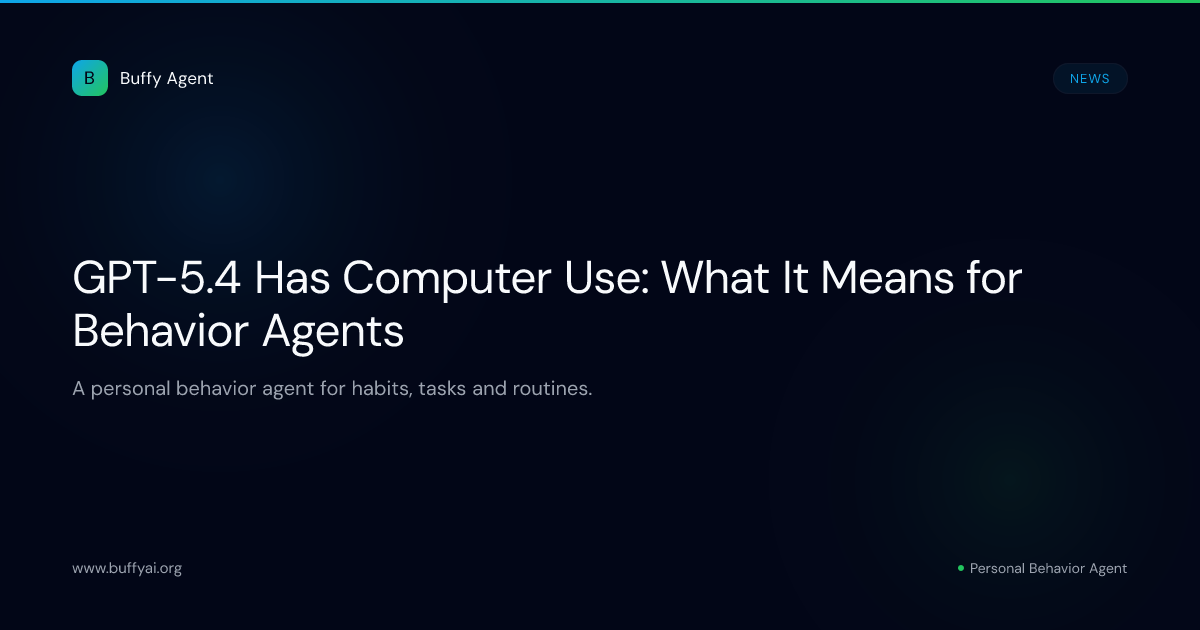 GPT-5.4 Has Computer Use: What It Means for Behavior Agents