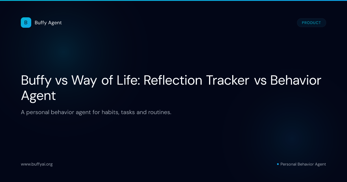 Buffy vs Way of Life: Reflection Tracker vs Behavior Agent