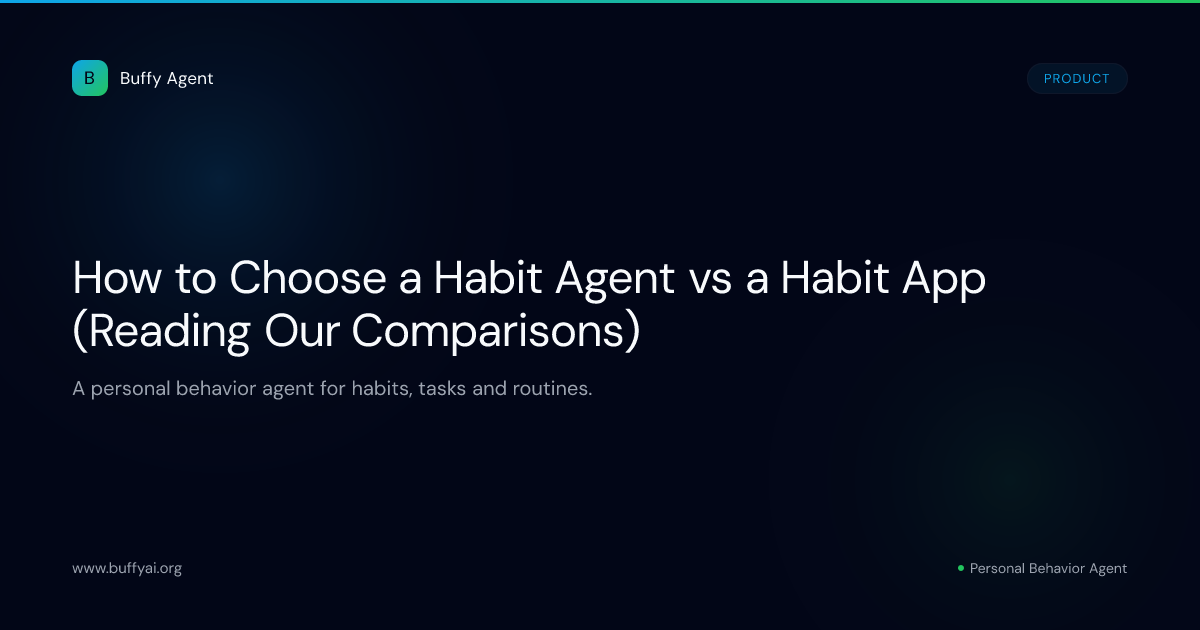 How to Choose a Habit Agent vs a Habit App (Reading Our Comparisons)
